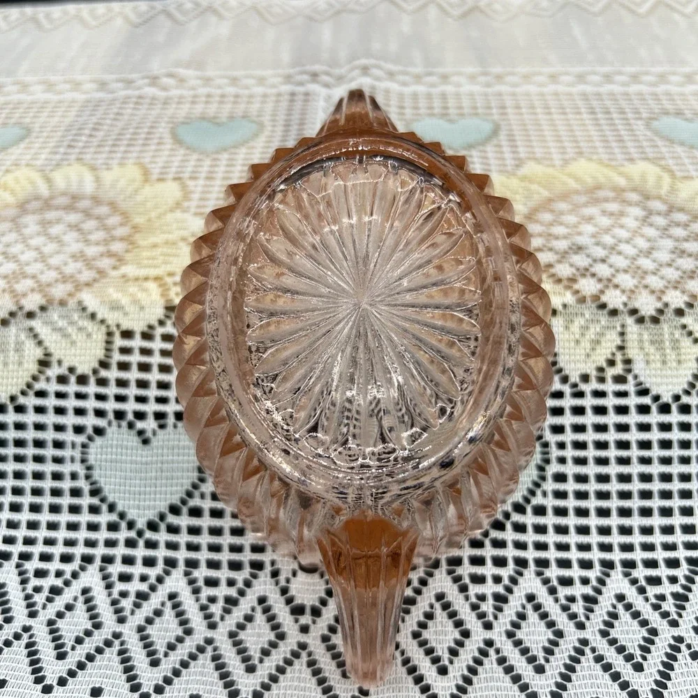 Anchor Hocking Queen Mary Pink Depression Glass Open Sugar Ribbed